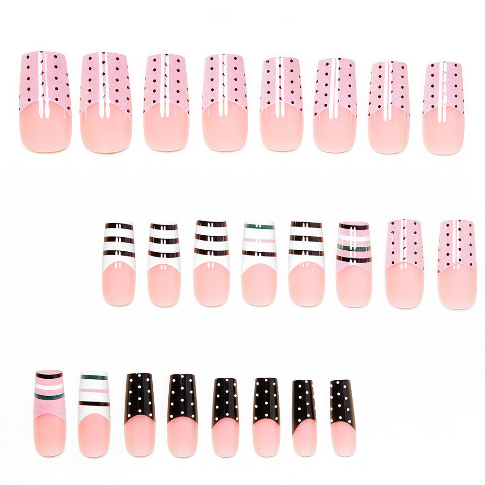 Decorative Long Press-On Nail Art Tips Acalora