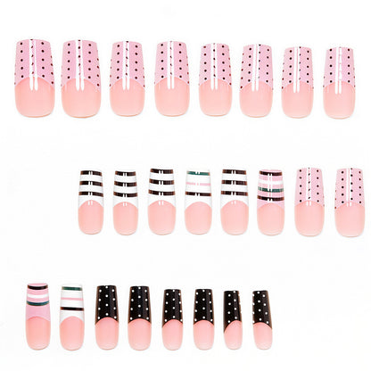 Decorative Long Press-On Nail Art Tips Acalora