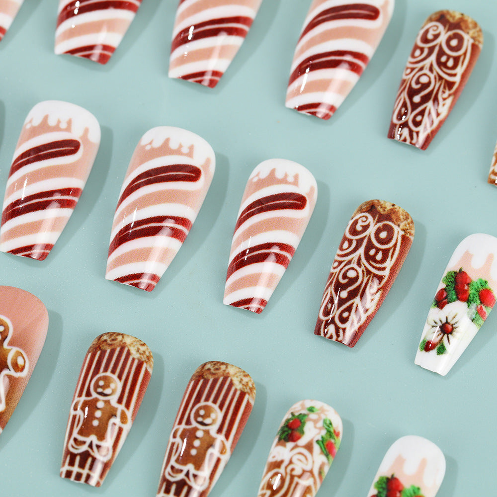 Artificial nails with Christmas design Acalora