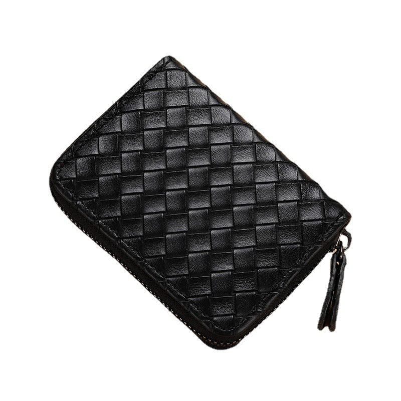 Compact Woven Zippered Card Holder Acalora