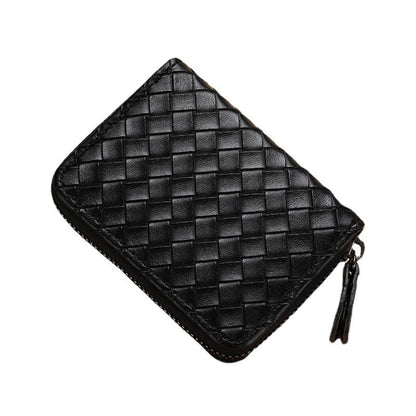 Compact Woven Zippered Card Holder Acalora