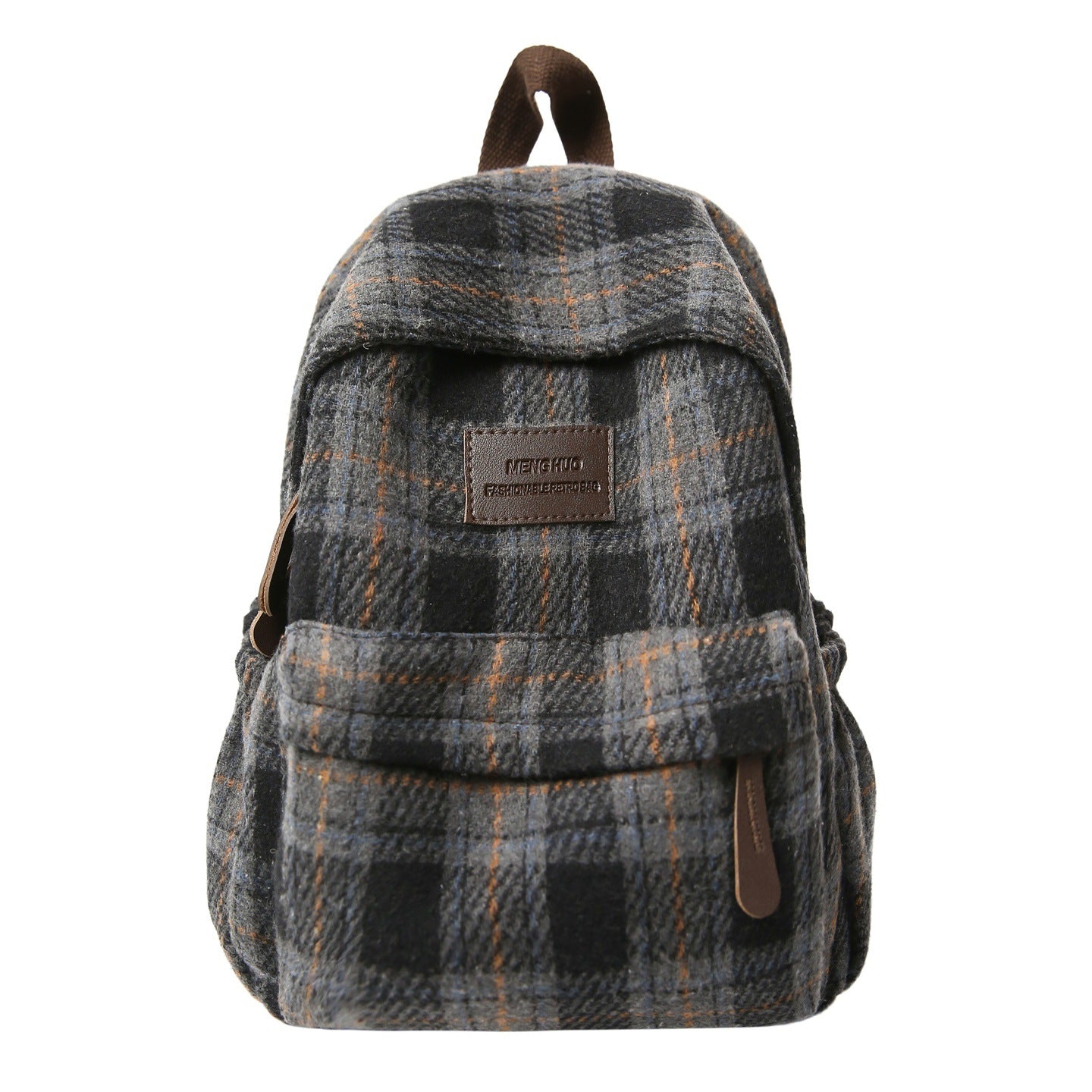 Cozy Plaid Pattern School Backpack Kalsten