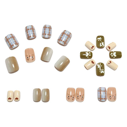 Artificial Nail Set with Playful Animal Designs Acalora
