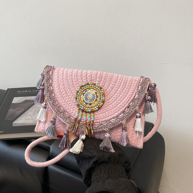 Bohemian-Inspired Handcrafted Beaded Clutch Acalora