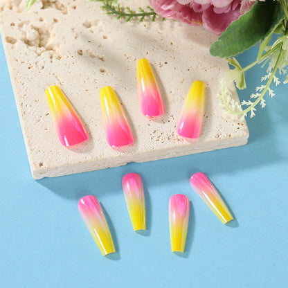 Artificial nail tips in modern ombre design Acalora