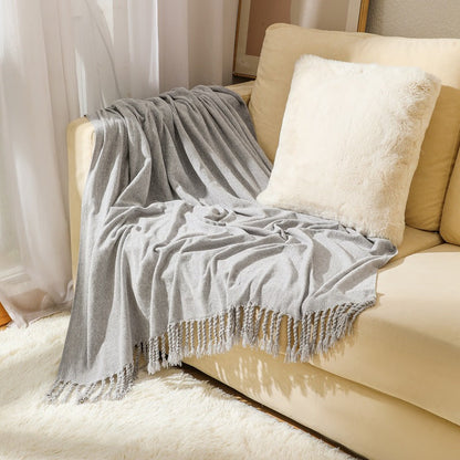 Elegant Fringe Throw Blanket