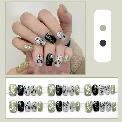 Artistic Bamboo Design Press-On Nails Acalora