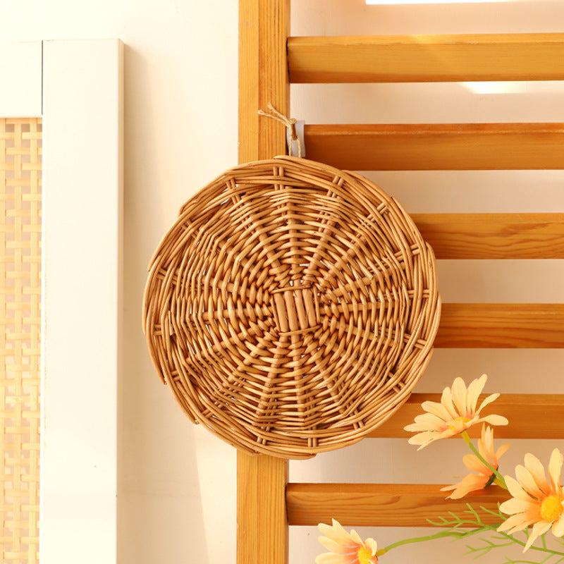 Decorative Wall Plate Made of Woven Rattan Acalora