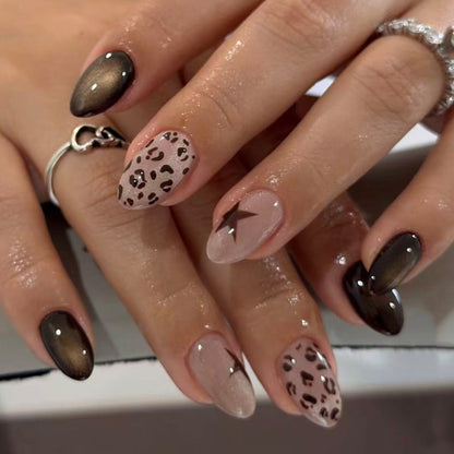 Artistic Leopard Print Nail Wraps Acalora