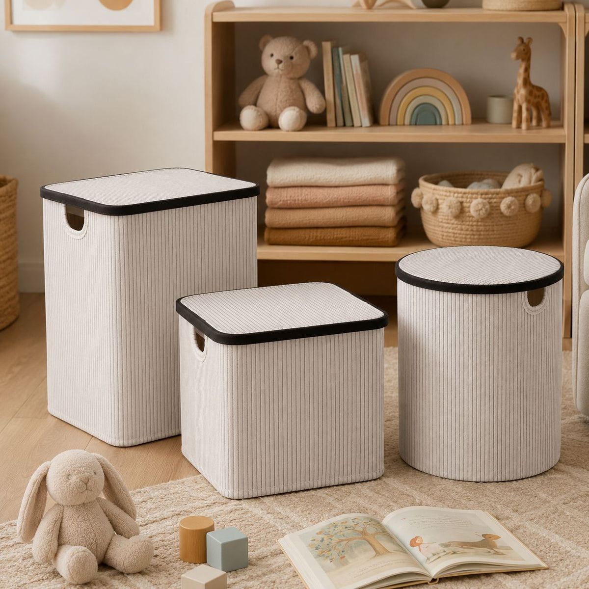 Laundry basket with lid and handles Acalora