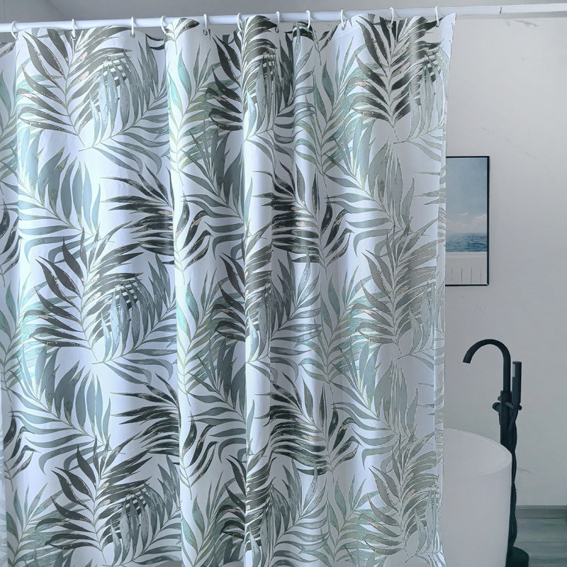 Tropical Leaf Design Shower Curtain