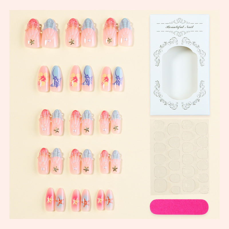 Creative Shell Design Press-On Nail Set Acalora