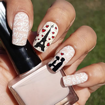 Romantic Parisian-Inspired Nail Art Acalora