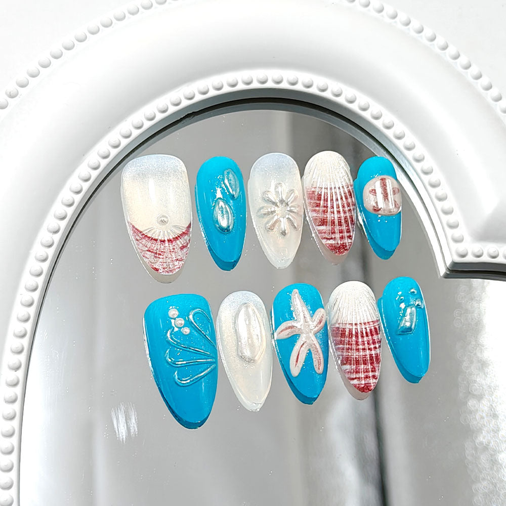 Maritime-style artificial nails Acalora