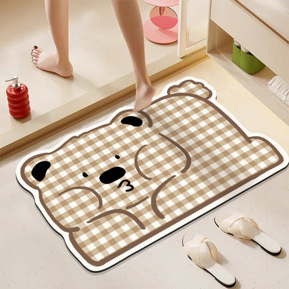 Playful Hamburger-Themed Bath Mat