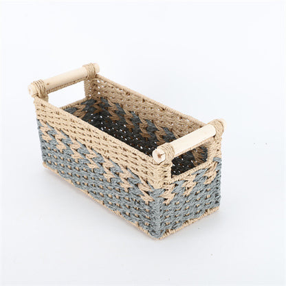 Braided storage basket