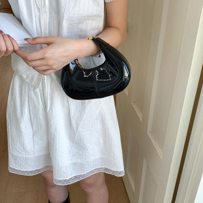 Glossy Patent Leather Evening Handbag Acalora