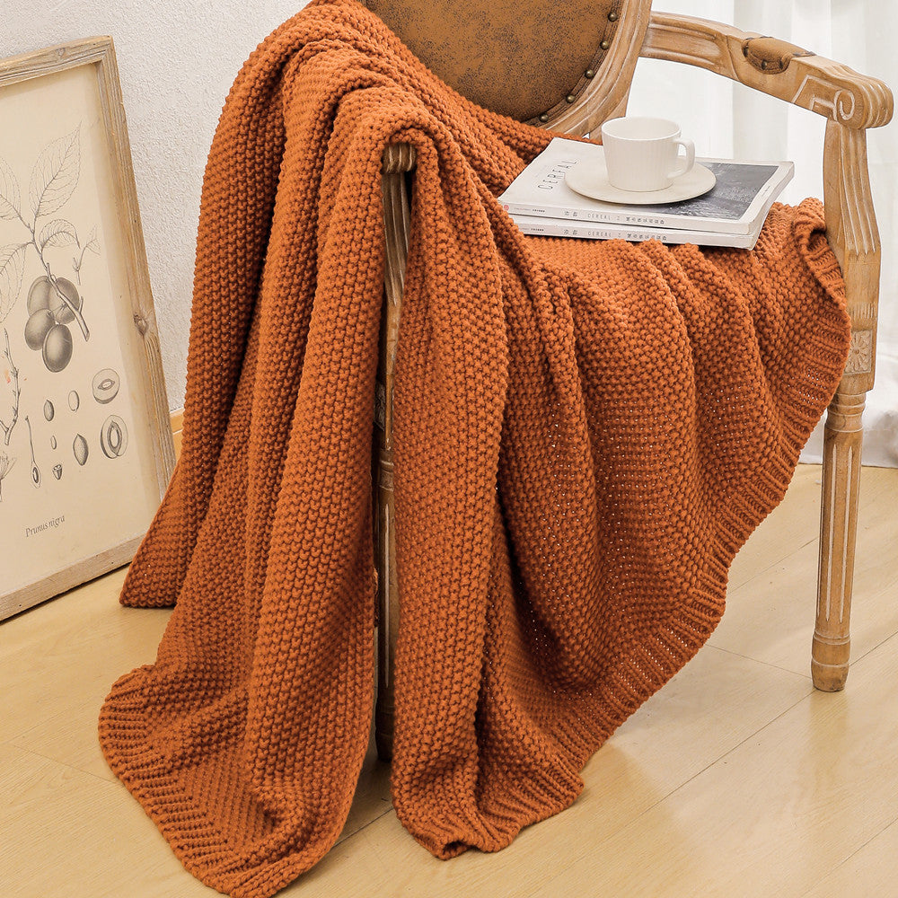 Unisex Cozy Knitted Throw Blanket