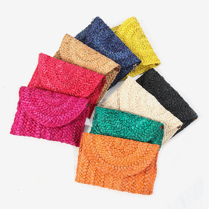 Women's Handmade Braided Natural Material Shoulder Bag Karnz