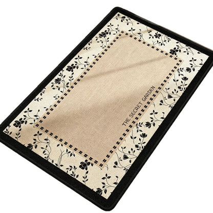 Elegant Floral Bathroom Mat
