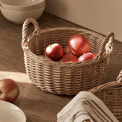 Beef Handcrafted Basket with Handle Acalora