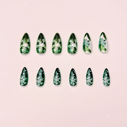 Festive Snowflake Nail Art Acalora