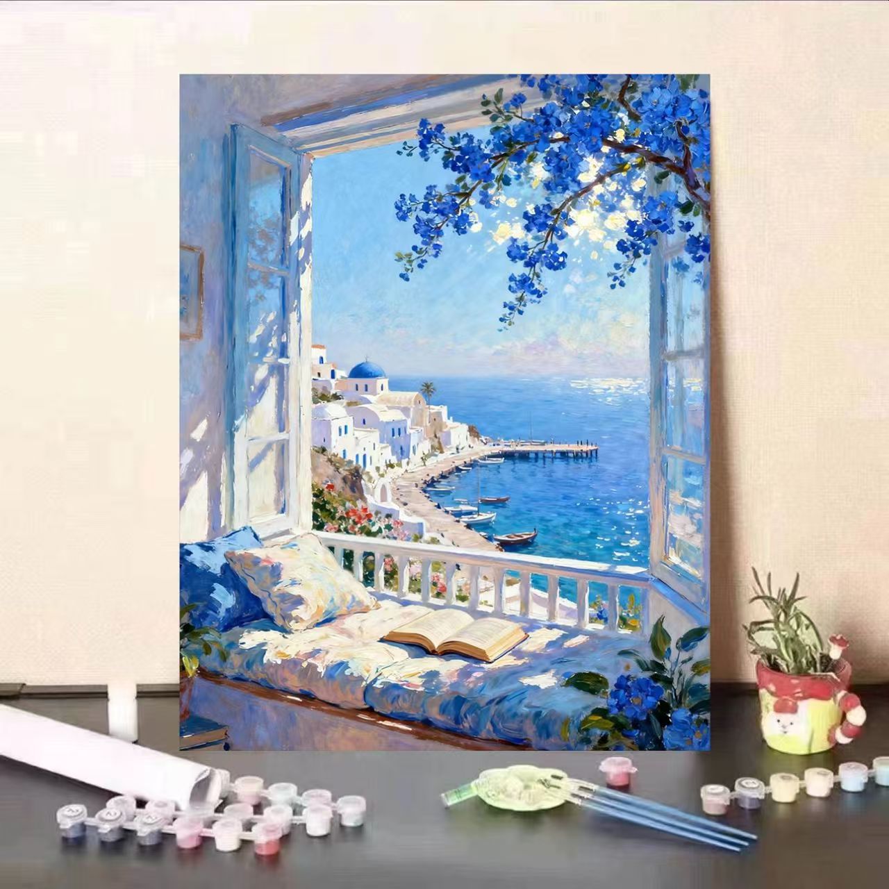 Scenic Coastal View Paint by Numbers Art Kit