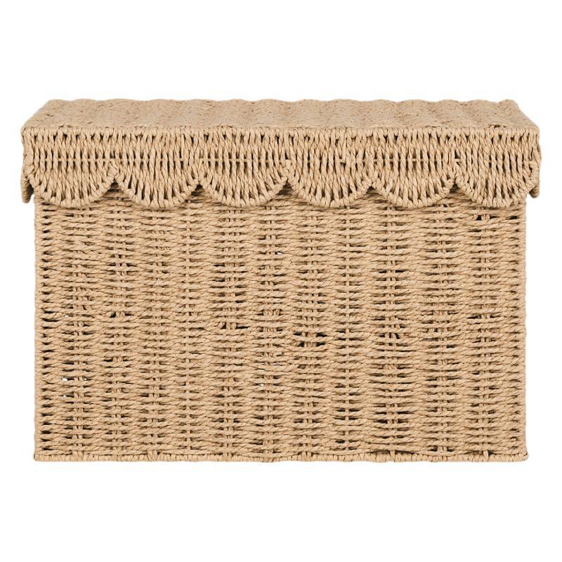 Decorative Woven Storage Chest with Lid Acalora