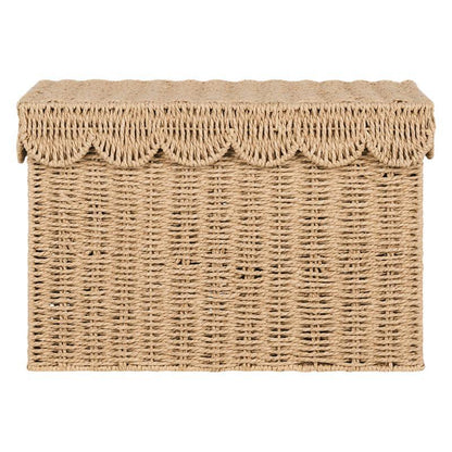 Decorative Woven Storage Chest with Lid Acalora