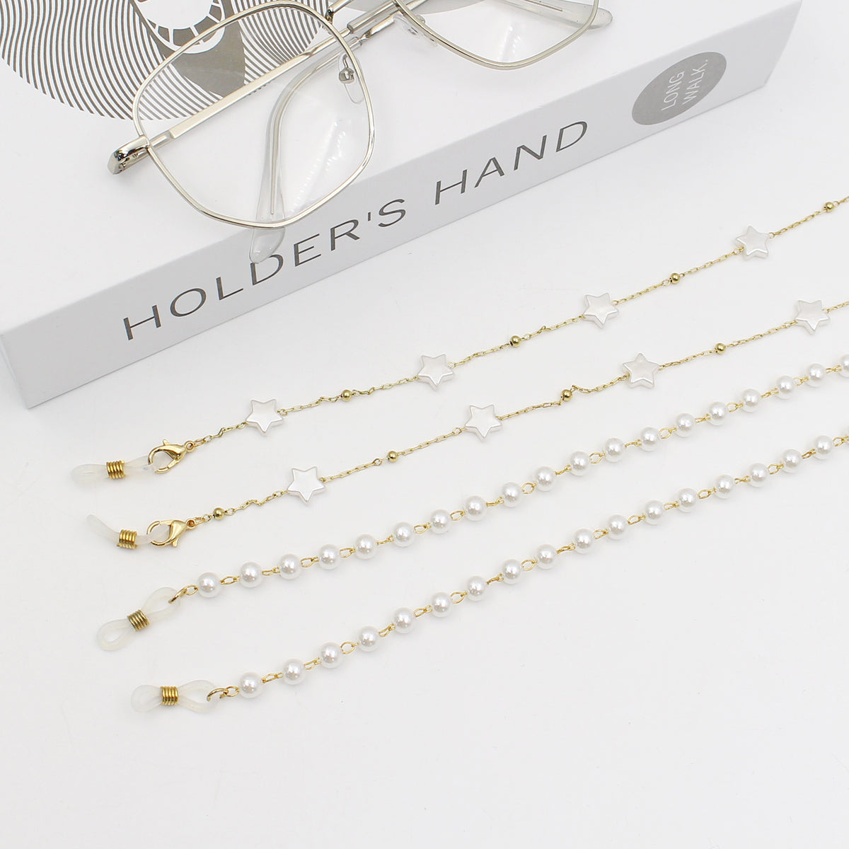 Star-Embellished Eyewear Chain Acalora