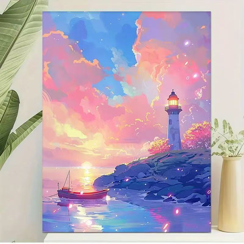 Scenic Lighthouse Canvas Wall Art