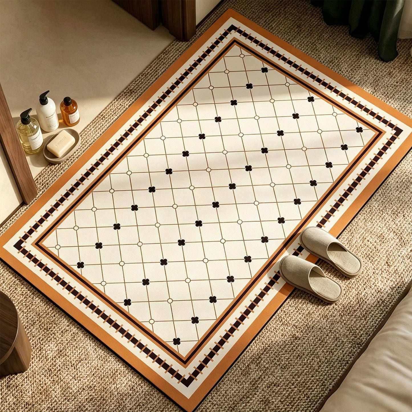 Decorative Honeycomb Bath Mat Acalora