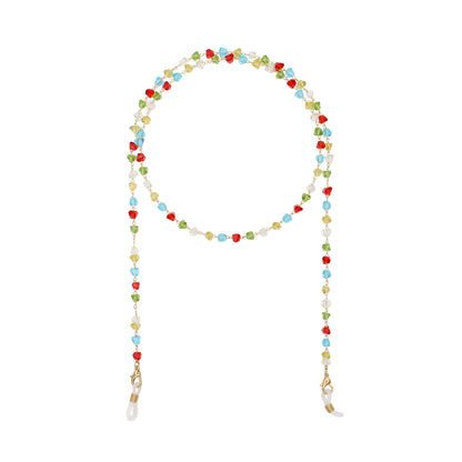 Heart Shaped Beaded Eyewear Chain Acalora