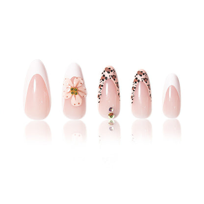Elegant Floral Accented Press-On Nail Set Acalora