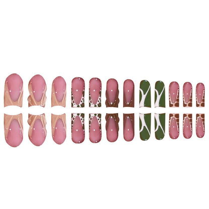 Artistic Press-On Nail Set with Unique Patterns Acalora