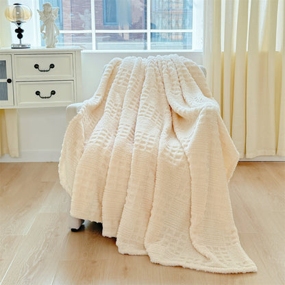 Plush Textured Throw Blanket