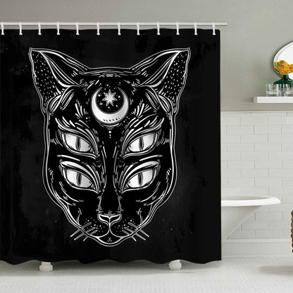 Artistic Dog Illustration Shower Curtain