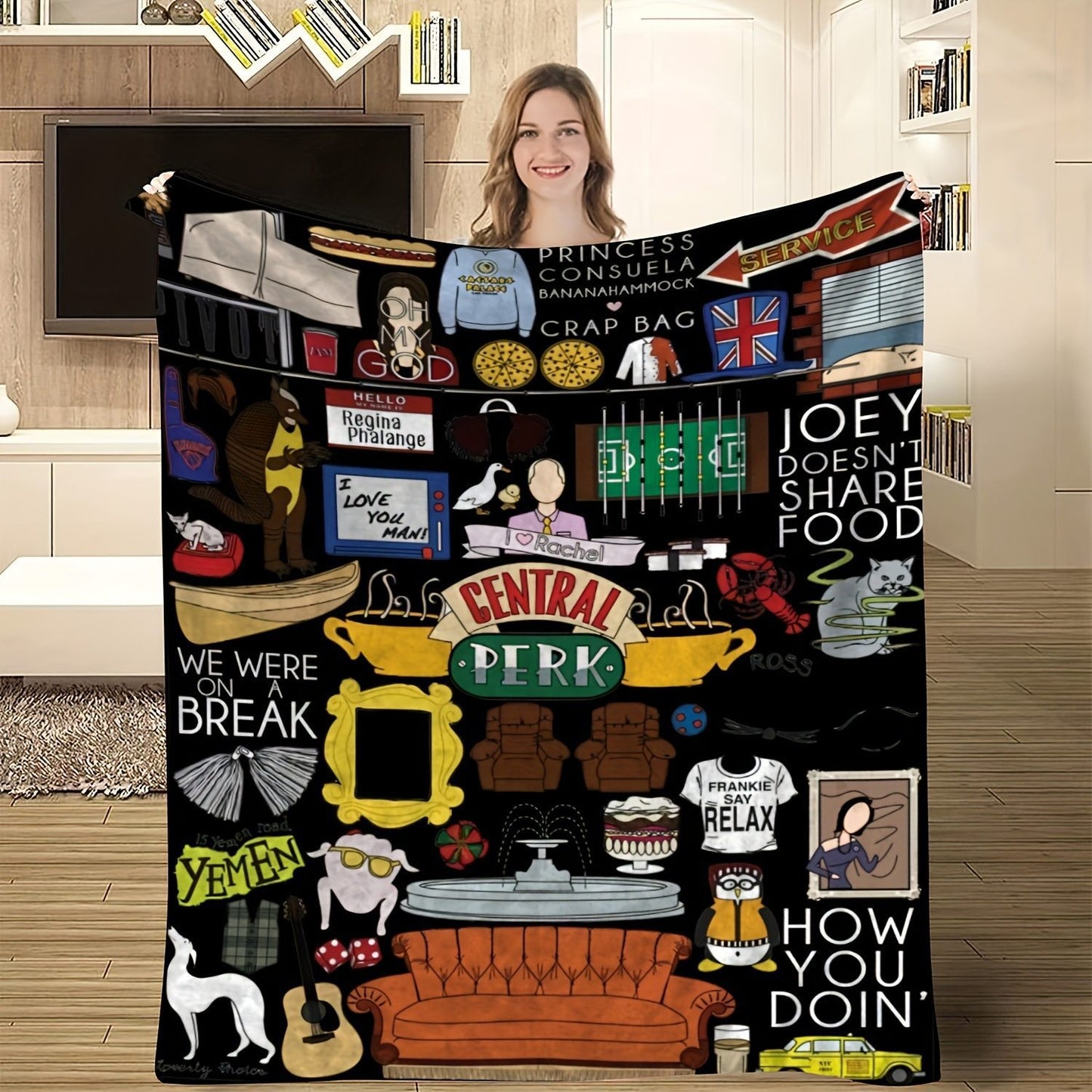 Cozy Graphic Fleece Blanket