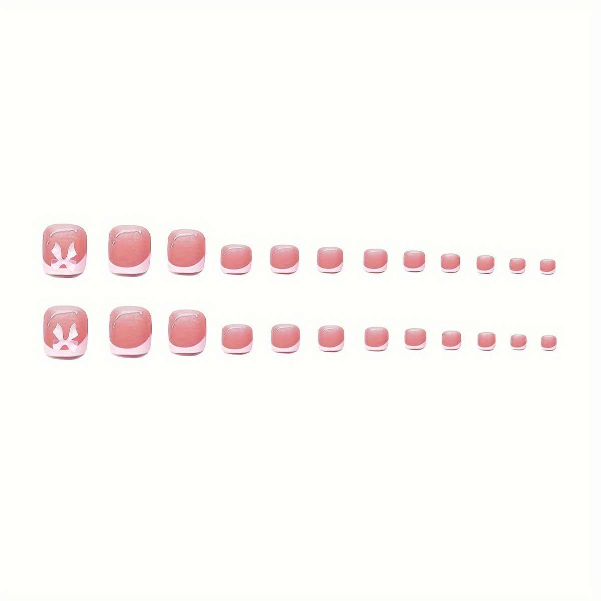 Decorative Bow Accent Press-On Nails Acalora