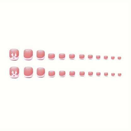 Decorative Bow Accent Press-On Nails Acalora