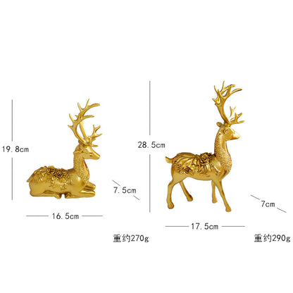 Artful decorative figure of a magnificent deer with floral details Acalora