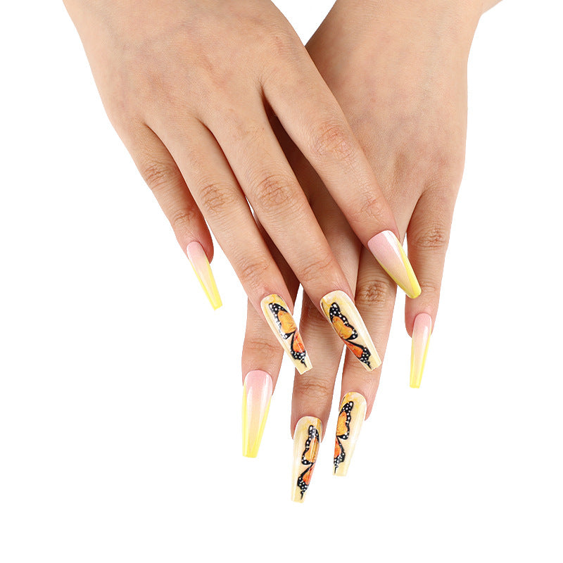Art nails with butterfly motif Acalora