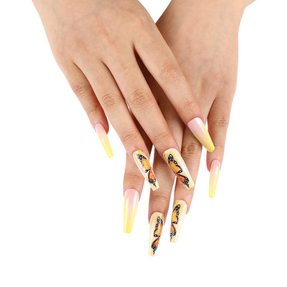 Art nails with butterfly motif Acalora
