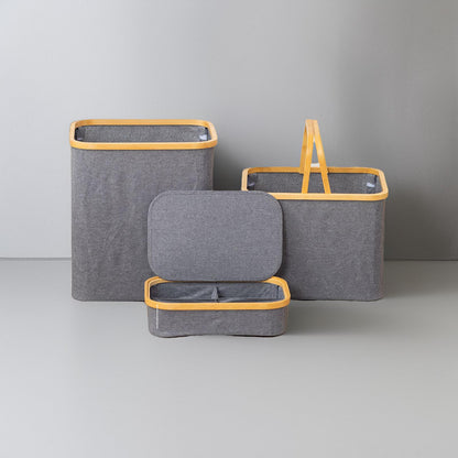 Multifunctional laundry storage box with bamboo lid Acalora