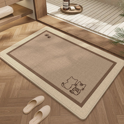 Cute Cat Design Bath Mat