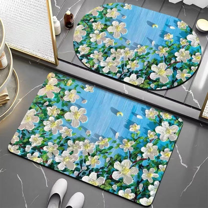 Floral Patterned Bath Mat