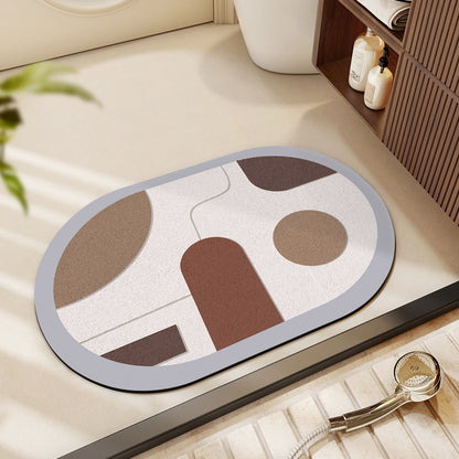 Modern Abstract Bath Mat Acalora