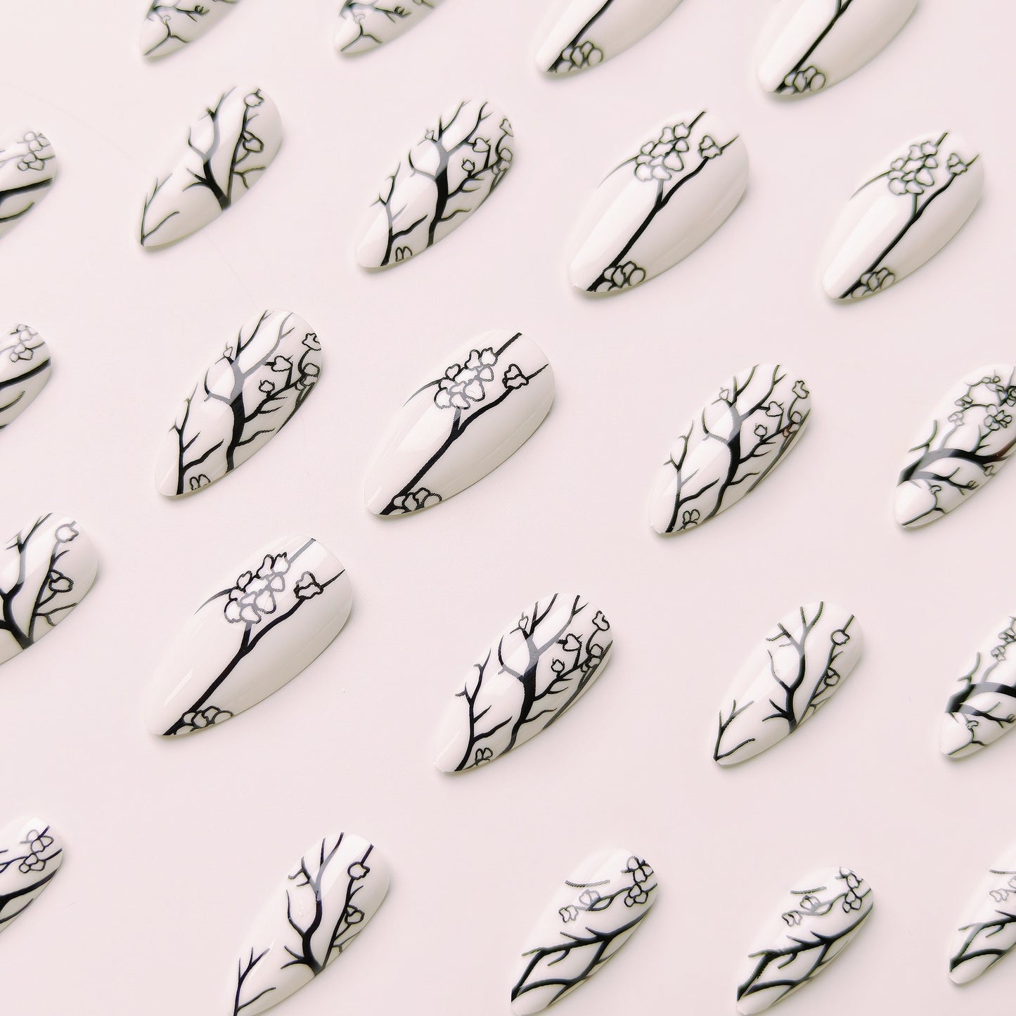Artistic Branch Pattern Nail Art Acalora