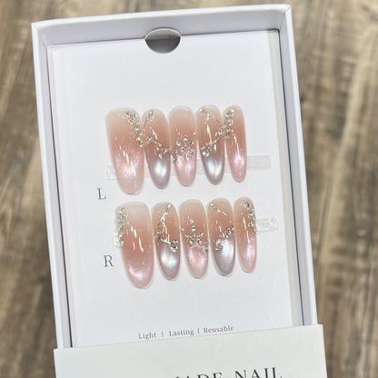 Reusable Elegant Press-On Nail Art Set Acalora