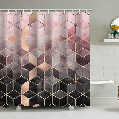 Textured Mosaic Pattern Shower Curtain